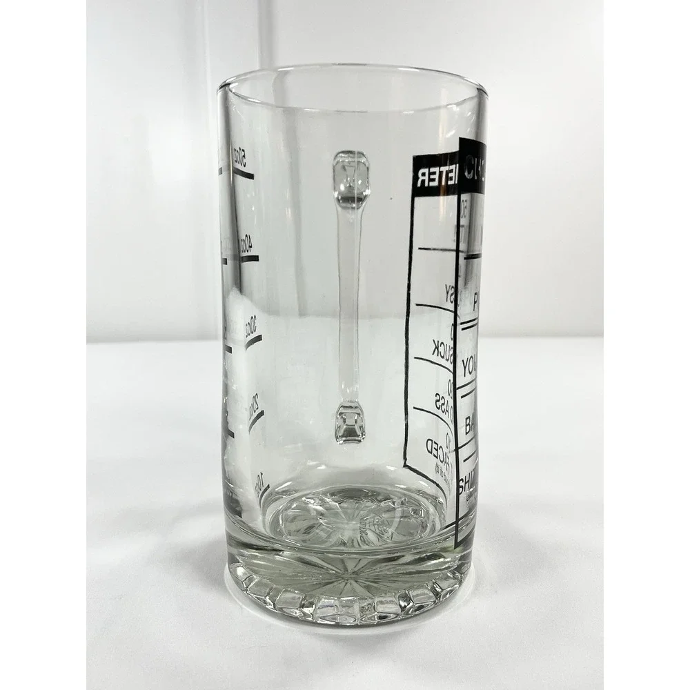 NWT Vintage Spencer's Chug-O-Meter 60oz Beer Stein Glass Novelty‎ Tankard Mug
